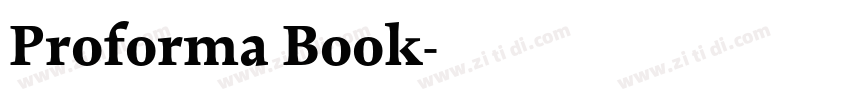 Proforma Book字体转换